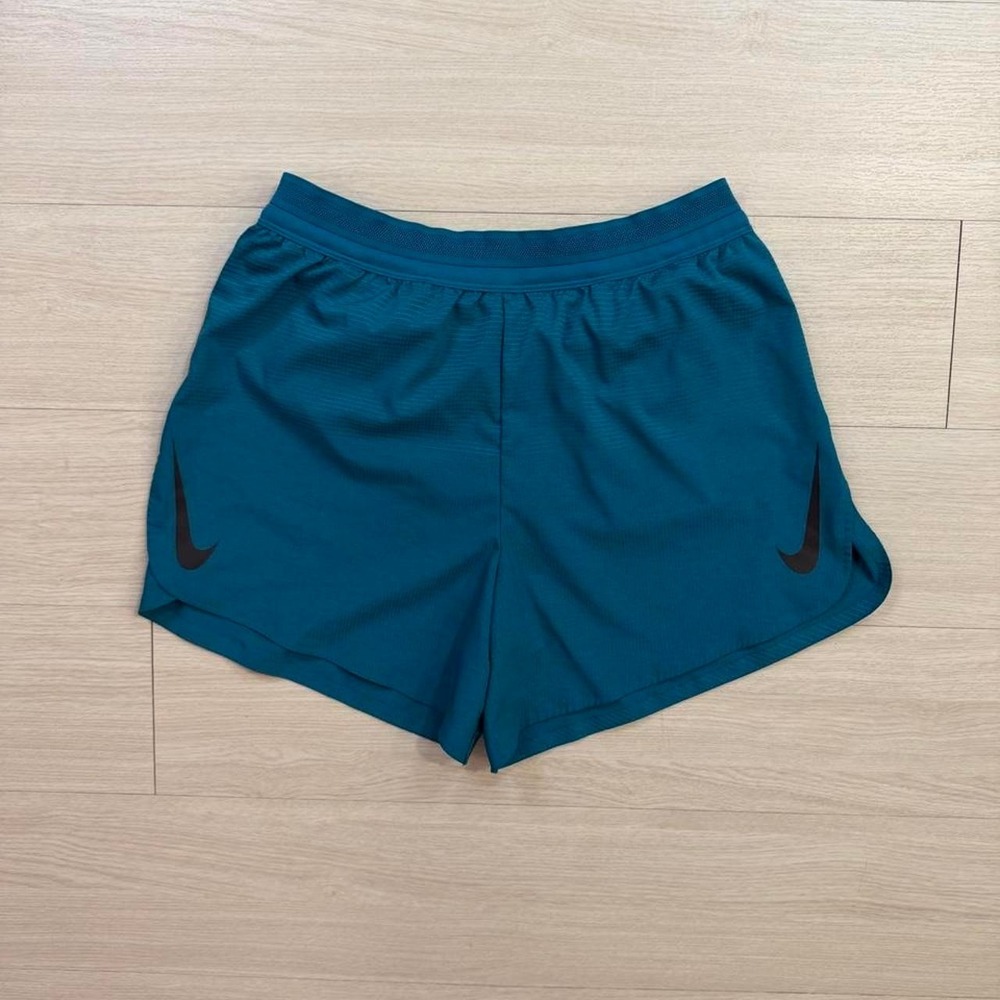 Nike Aeroswift Lightweight Green Running Shorts Mens Size Medium Gym Outdoors